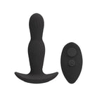 Close-up of A-Play Expander Rechargeable Silicone Anal Plug black remote control