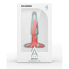 Colorful A-Play Groovy Silicone Anal Plug in secure product packaging