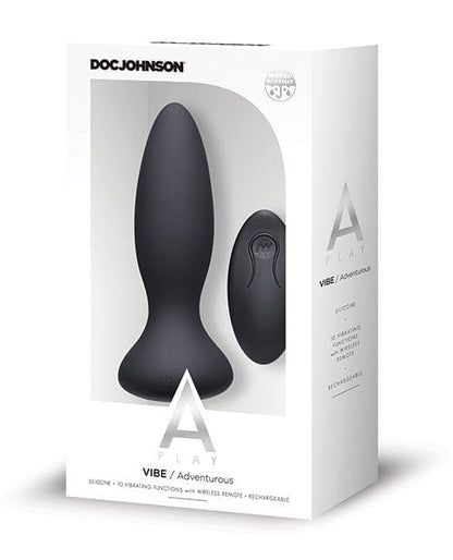 A-Play Powered Plug Adventurous / Black A-Play - Vibe - Rechargeable Silicone Anal Plug with Remote at the Haus of Shag