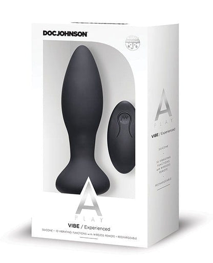 A-Play Powered Plug Experienced / Black A-Play - Vibe - Rechargeable Silicone Anal Plug with Remote at the Haus of Shag