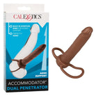 CalExotics Sextoys for Couples Accommodator Dual Penetrator Brown at the Haus of Shag