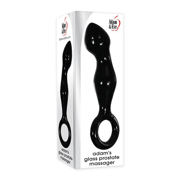 Adam & Eve Adam’s Glass Prostate Massager - Black - Anal Products