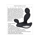 Adam & Eve Adam’s Vibrating Triple Probe - Black - Anal Products