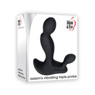 Adam & Eve Adam’s Vibrating Triple Probe - Black - Anal Products