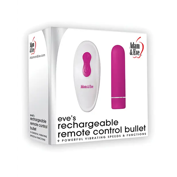 Adam & Eve Eve’s Rechargeable Remote-Controlled Bullet Vibrator Fuchsia - Vibrators and Massagers