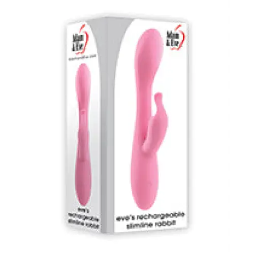 Adam & Eve Eve’s Rechargeable Slimline Rabbit - Pink - Vibrators