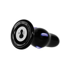 Adam & Eve Rear Rocker Vibrating Glass Anal Plug - Black - Anal Products