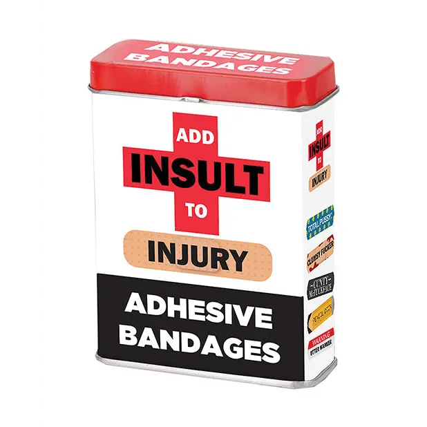 Add Insult To Injury Bandages W/assorted Sayings - Box Of 25 - Novelties