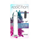 Addiction Crystal Vertical Dong Clear Tpe W/ Bullet ’ - 7’’ - Vibrators