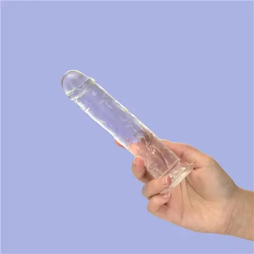 Addiction Crystal Vertical Dong Clear Tpe W/ Bullet ’ - Vibrators