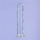 Addiction Crystal Vertical Dong Clear Tpe W/ Bullet ’ - Vibrators