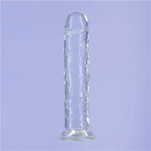 Addiction Crystal Vertical Dong Clear Tpe W/ Bullet ’ - Vibrators