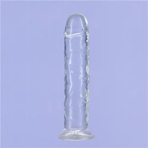 Addiction Crystal Vertical Dong Clear Tpe W/ Bullet ’ - Vibrators