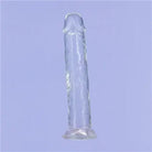 Addiction Crystal Vertical Dong Clear Tpe W/ Bullet ’ - Vibrators