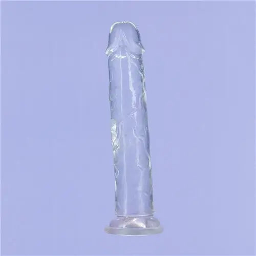 Addiction Crystal Vertical Dong Clear Tpe W/ Bullet ’ - Vibrators