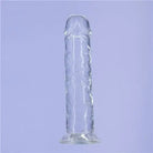 Addiction Crystal Vertical Dong Clear Tpe W/ Bullet ’ - Vibrators