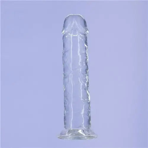 Addiction Crystal Vertical Dong Clear Tpe W/ Bullet ’ - Vibrators