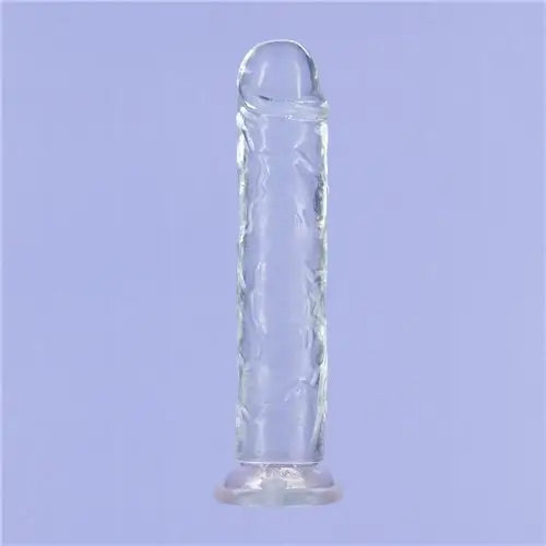 Addiction Crystal Vertical Dong Clear Tpe W/ Bullet ’ - Vibrators