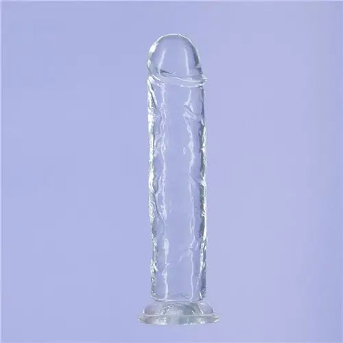 Addiction Crystal Vertical Dong Clear Tpe W/ Bullet ’ - Vibrators