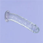 Addiction Crystal Vertical Dong Clear Tpe W/ Bullet ’ - Vibrators