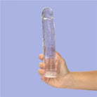 Addiction Crystal Vertical Dong Clear Tpe W/ Bullet ’ - Vibrators