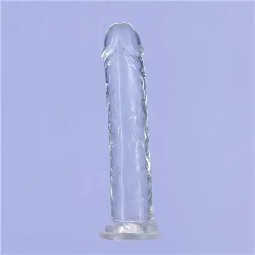 Addiction Crystal Vertical Dong Clear Tpe W/ Bullet ’ - Vibrators