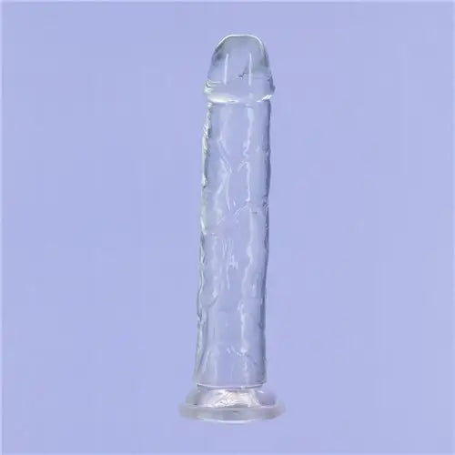 Addiction Crystal Vertical Dong Clear Tpe W/ Bullet ’ - Vibrators