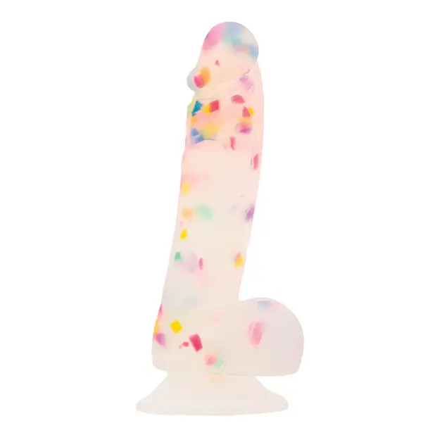 Addiction Party Marty 7.5’’ Dildo - Frost/Confetti - Dongs & Dildos