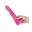 Addiction Rave Bendable 8 in. Silicone Dildo Glow in the Dark Pink Purple - Pink - Dildos and Dongs