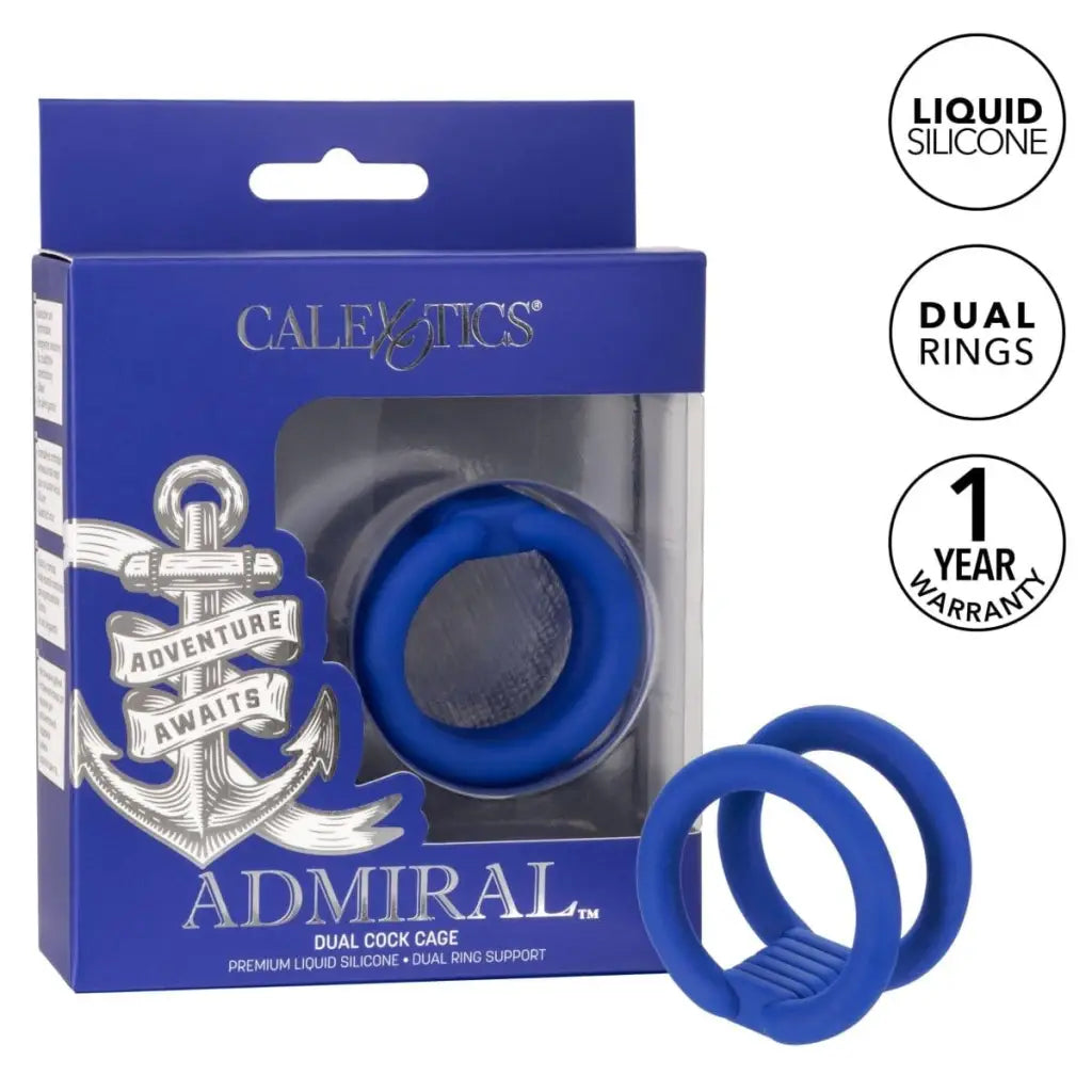 CalExotics Sextoys for Couples Admiral Dual Cock Cage at the Haus of Shag