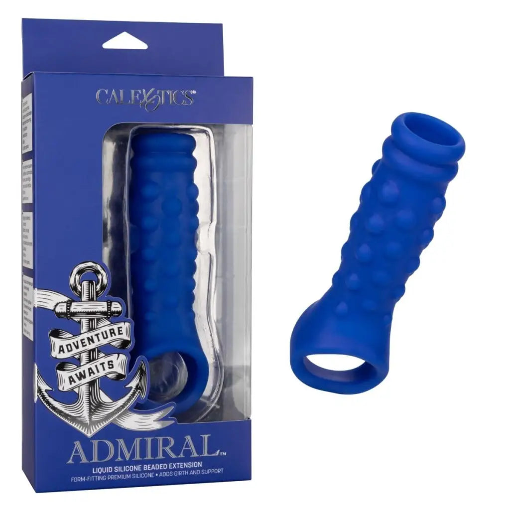 CalExotics Sextoys for Men Admiral Liquid Silicone Beaded Extension at the Haus of Shag