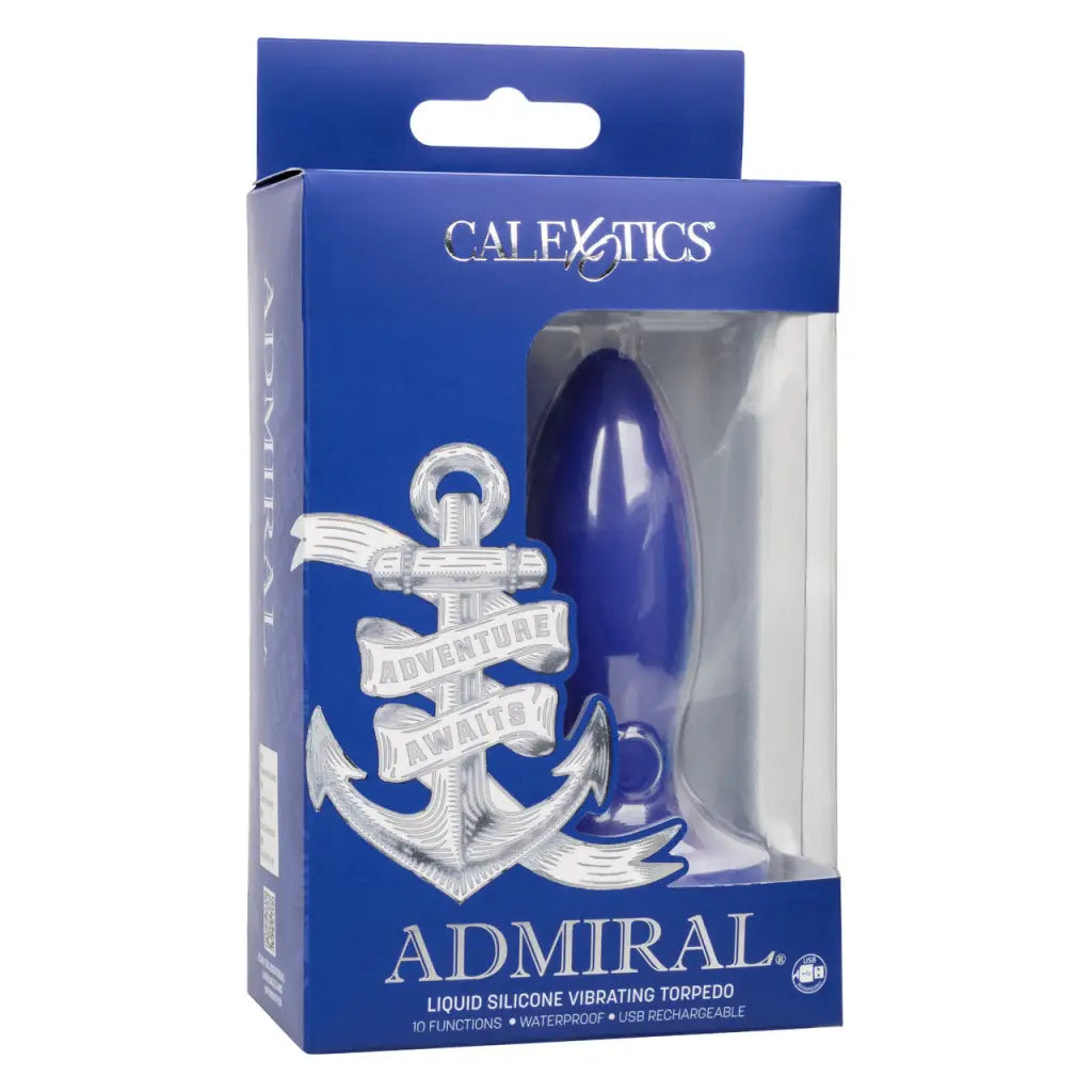 Admiral Liquid Silicone Vibrating Torpedo - Powered Butt Plug