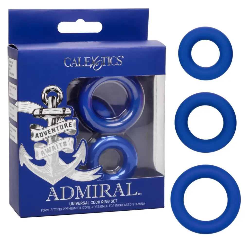 CalExotics Sextoys for Couples Admiral Universal Cock Ring Set at the Haus of Shag