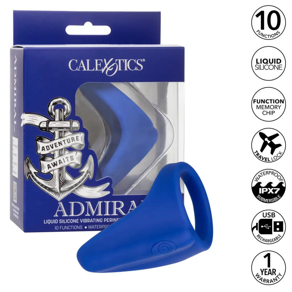 Admiral Vibrating Pernium Ring & Massager Liquid Silicone - Cock Ring