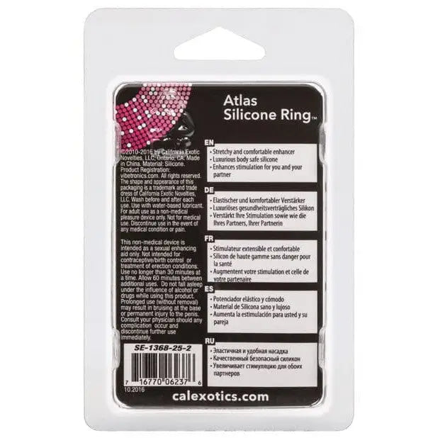 CalExotics Penis Enhancement Adonis Atlas Silicone Ring - Black at the Haus of Shag