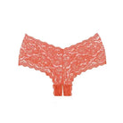 Adore ’Candy Apple’ crotchless panty - sexy red lace lingerie on white background