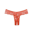 Adore ’Chiqui Love’ red floral pattern crotchless thong for a bold, romantic touch