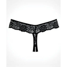 Adore ’Chiqui Love’ crotchless thong - black lace with floral pattern for a seductive look