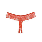 Red lace bra and ’Chiqui Love’ Crotchless Thong from Adore for a seductive look