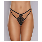 Adore Dreaming Lace Thong Black O/S - Lingerie - Packaged