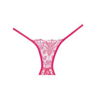 Adore ’Enchanted Belle’ crotchless lace panty - pink floral thong underwear