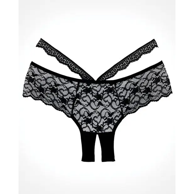 Allure Lingerie Crotchless Panty One Size Fits Most / Black Adore 'Heartbreaker' Panty at the Haus of Shag