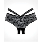 Allure Lingerie Crotchless Panty One Size Fits Most / Black Adore 'Heartbreaker' Panty at the Haus of Shag