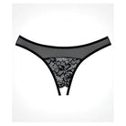 Adore ’Just A Rumor’ open crotch panty with gray waistband and lace thong design