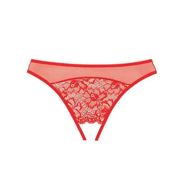 Allure Lingerie Crotchless Panty Red Adore 'Just A Rumor' Open Crotch Panty at the Haus of Shag