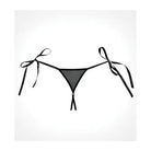 Adore ’Lolita’ crotchless panty, black string bikini bottom with tie sides