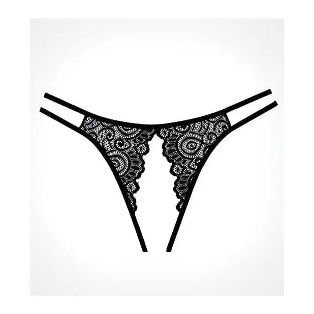 Allure Lingerie Crotchless Panty Black Adore 'Lovestruck' Crotchless Panty at the Haus of Shag