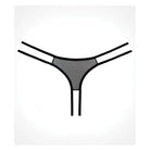 A black bikini on a white background from the Adore ’Sweet Honey’ crotchless panty collection