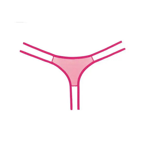 Pink Adore ’Sweet Honey’ Crotchless Bikini Panty on white backdrop