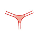 Adore ’Sweet Honey’ crotchless red bikini panty on white background